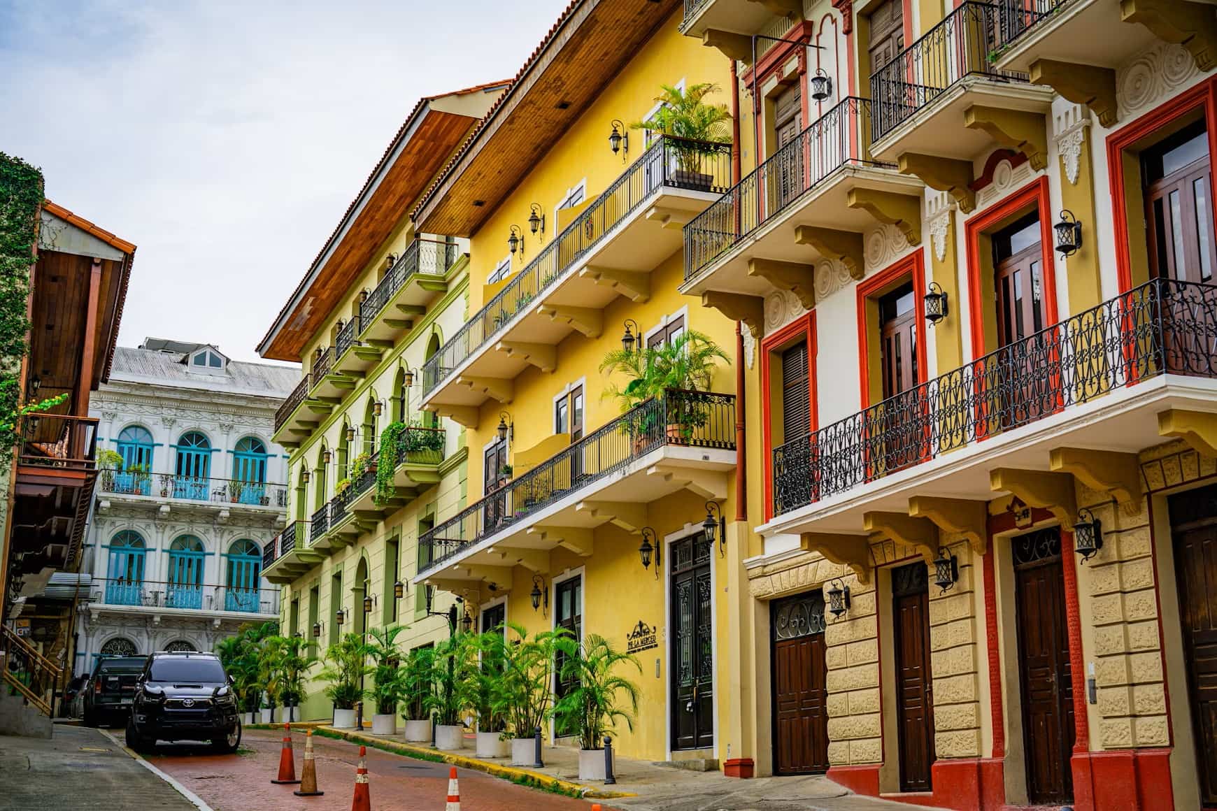 Colored facades of the old town