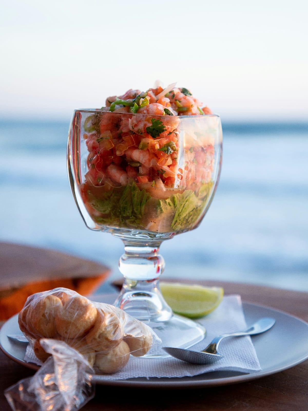 Seafood ceviche by the coast