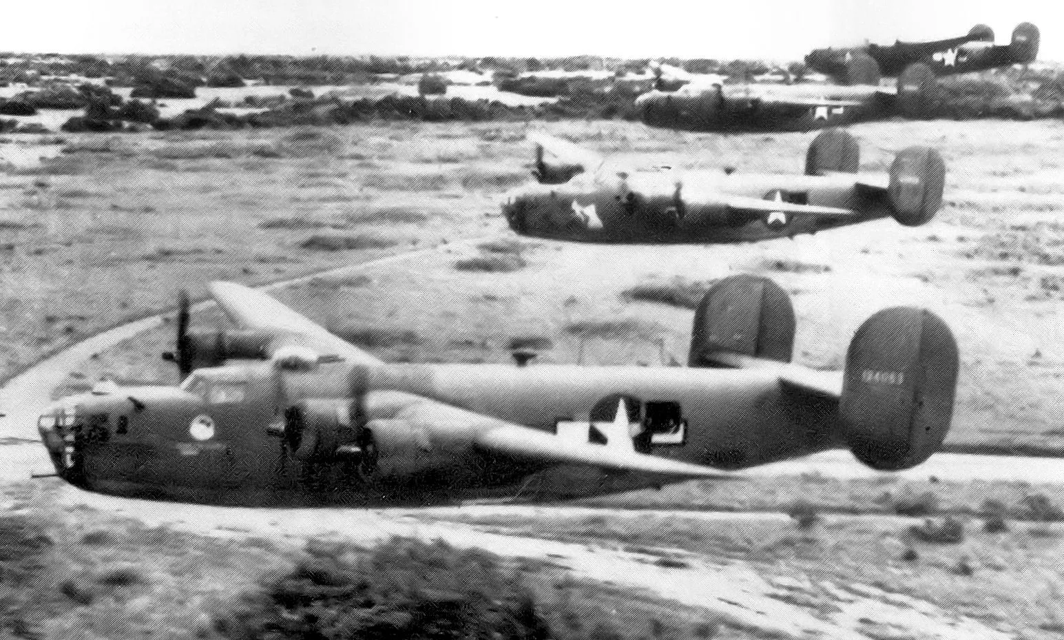 US B-24 bombers on the Río Hato airfield, 1944
