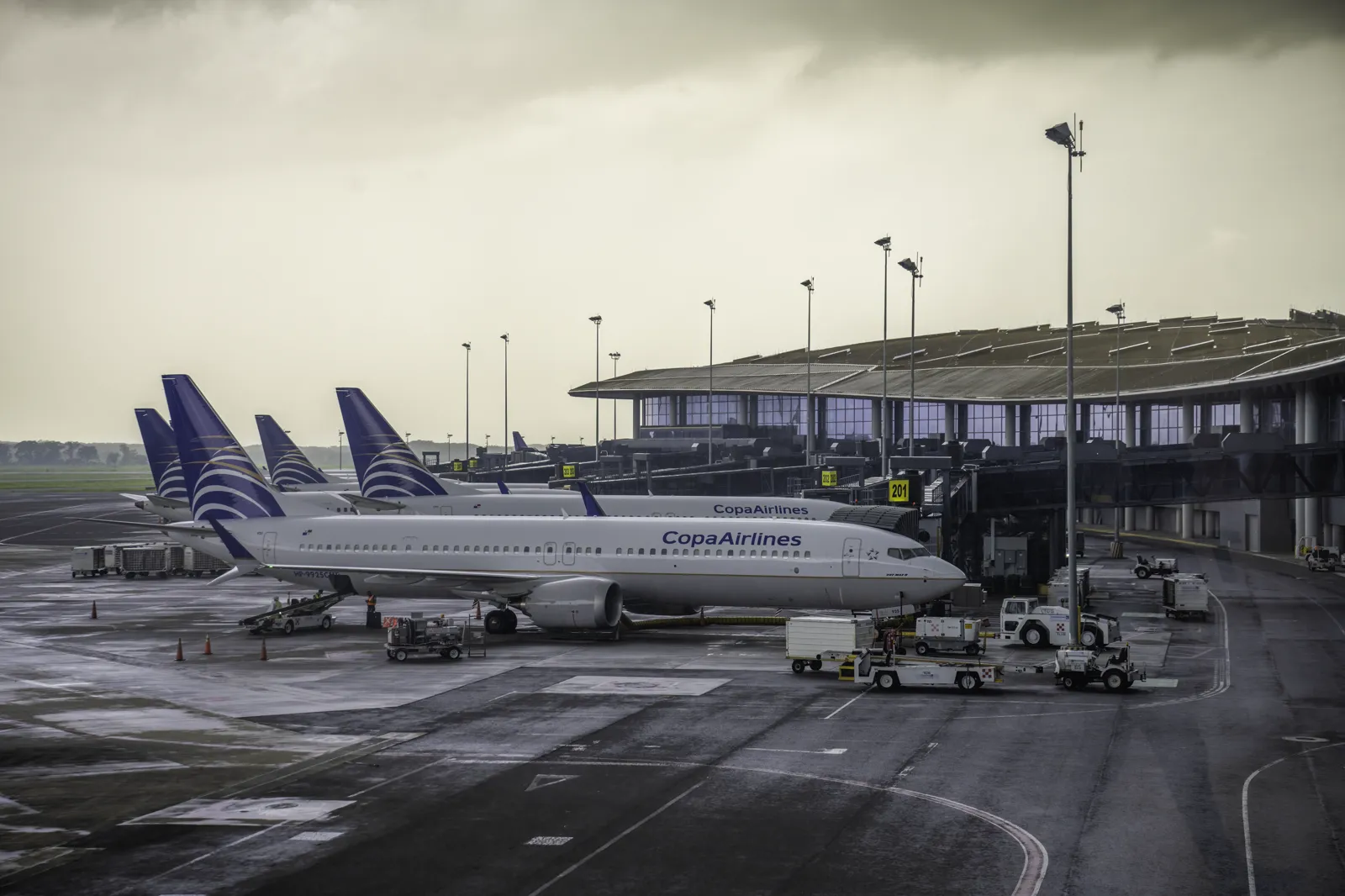 Copa Airlines aircraft at Terminal 2 of Tocumen Airport