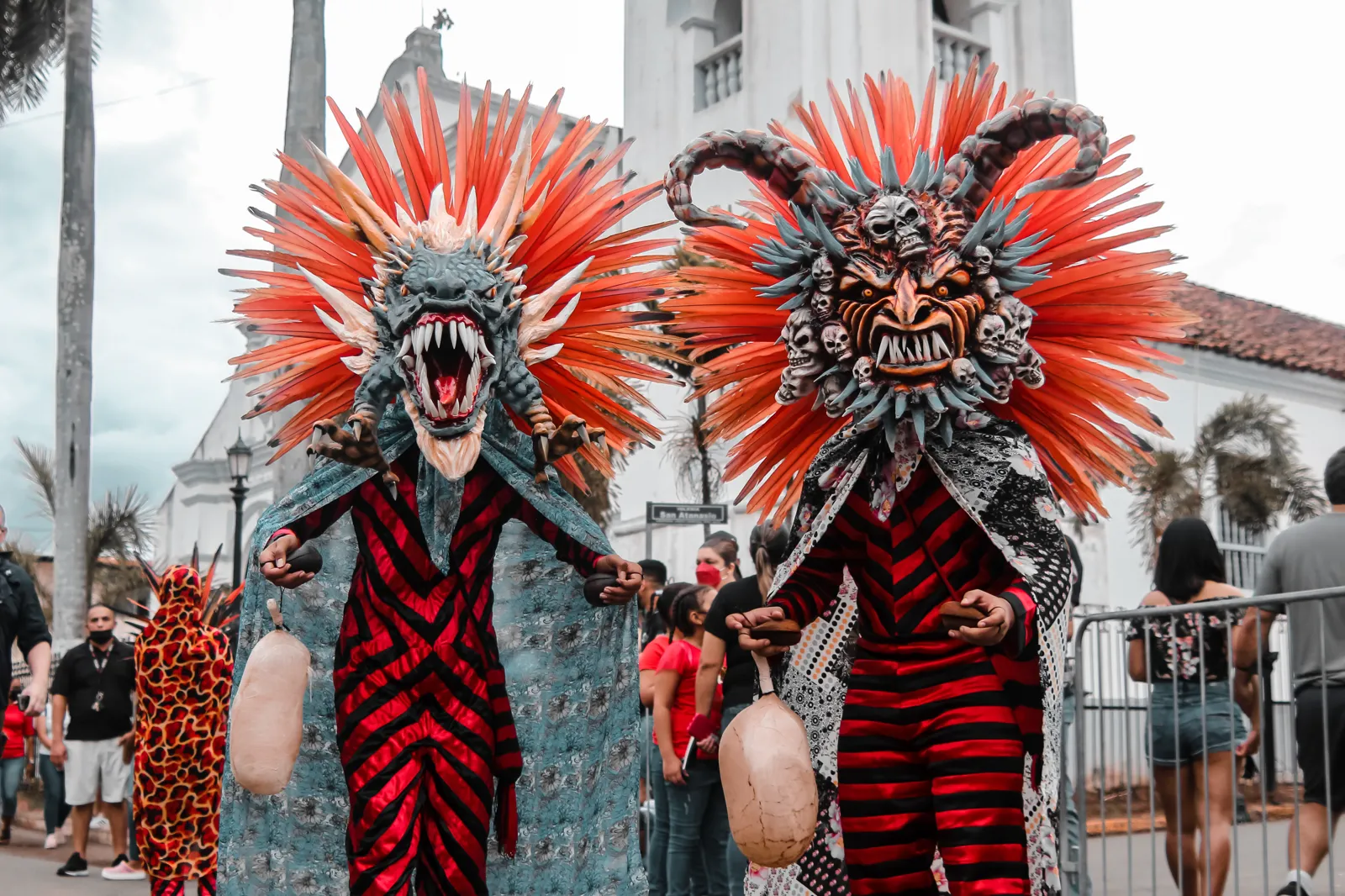 Dancers in devil masks at the Corpus Christi festival