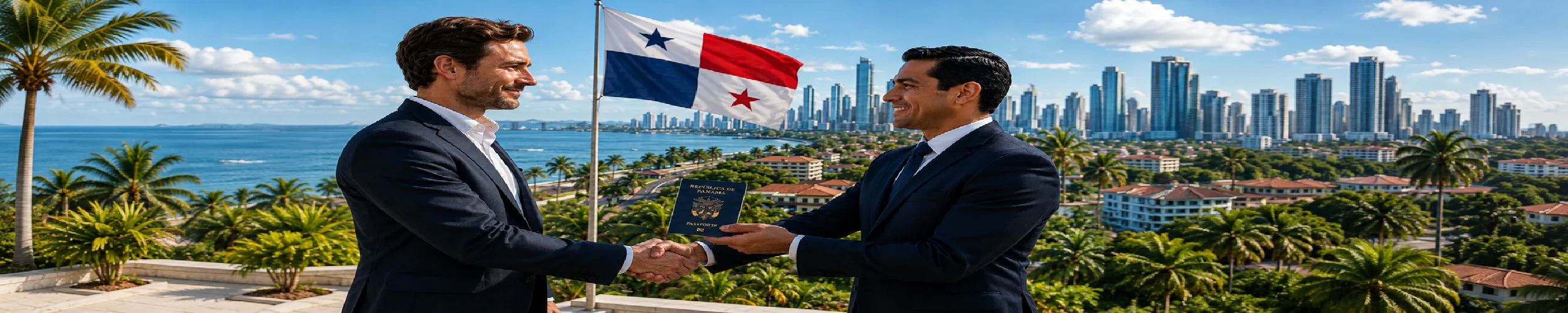 Handdruk en paspoortoverdracht onder de vlag van Panama